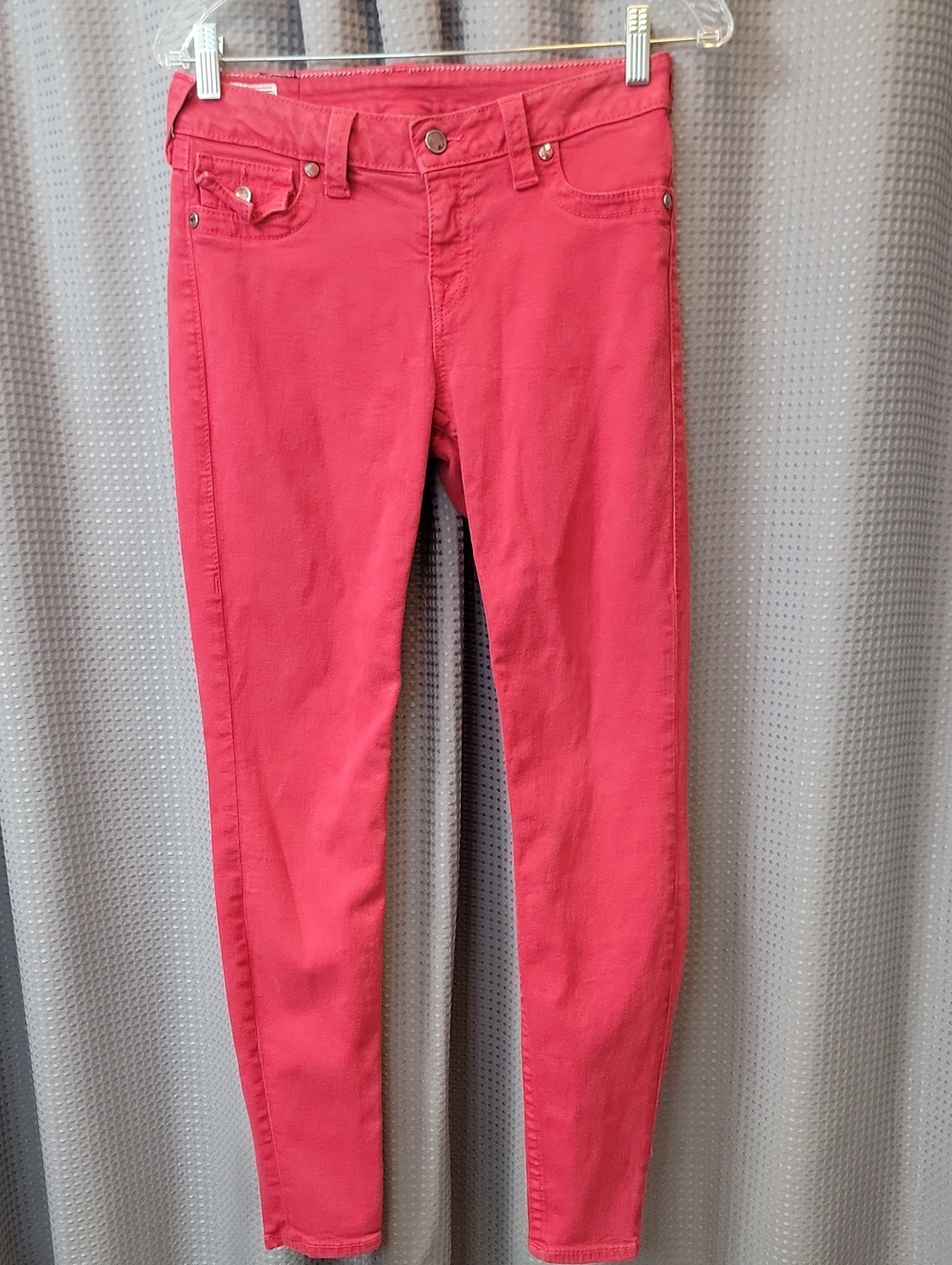 True Religion Red Serena Jeans Size 28 Made In USA